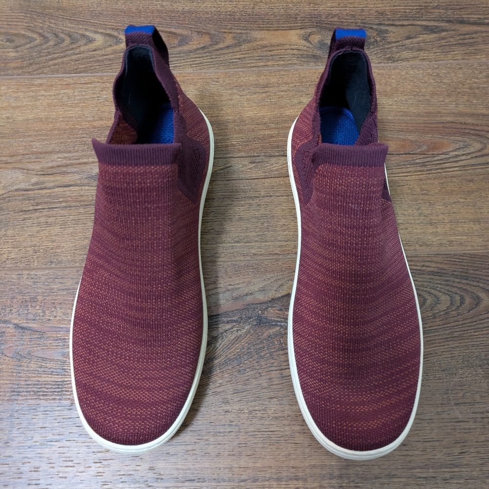 Rothy's Berry Lattice Chelsea Boot Sneakers Plum Slip-On Sneakers Size 9 - Picture 2 of 9